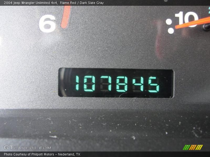 Flame Red / Dark Slate Gray 2004 Jeep Wrangler Unlimited 4x4