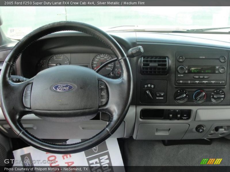 Silver Metallic / Medium Flint 2005 Ford F250 Super Duty Lariat FX4 Crew Cab 4x4