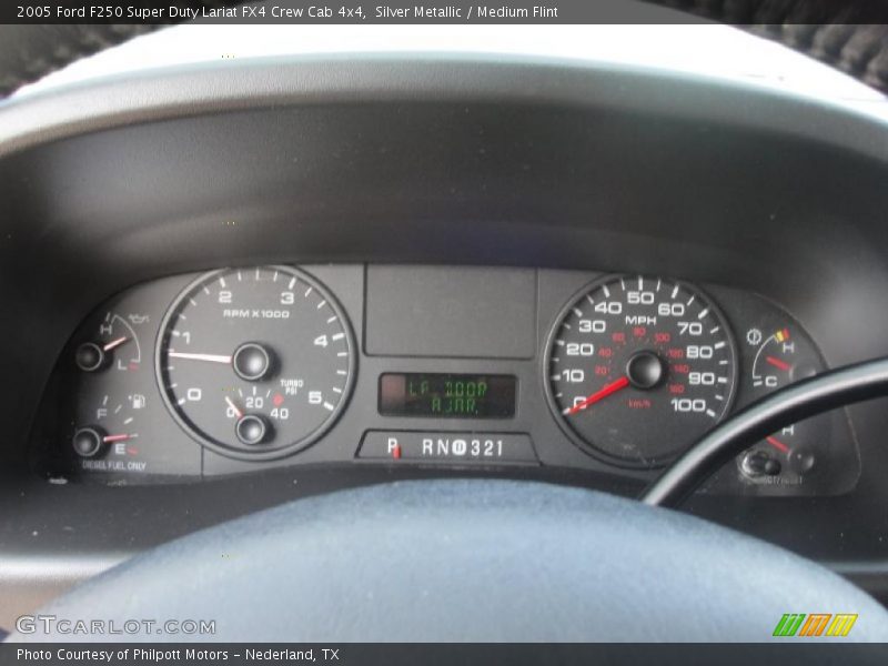 Silver Metallic / Medium Flint 2005 Ford F250 Super Duty Lariat FX4 Crew Cab 4x4