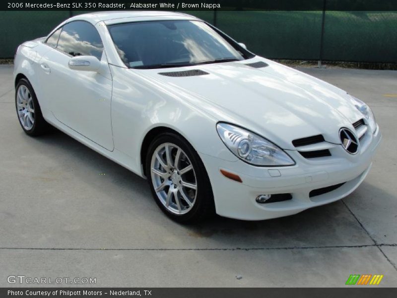 Alabaster White / Brown Nappa 2006 Mercedes-Benz SLK 350 Roadster