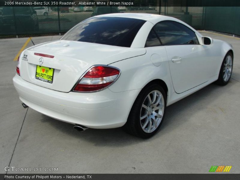 Alabaster White / Brown Nappa 2006 Mercedes-Benz SLK 350 Roadster