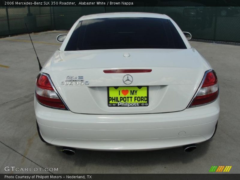 Alabaster White / Brown Nappa 2006 Mercedes-Benz SLK 350 Roadster