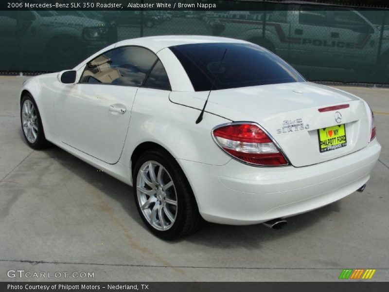 Alabaster White / Brown Nappa 2006 Mercedes-Benz SLK 350 Roadster