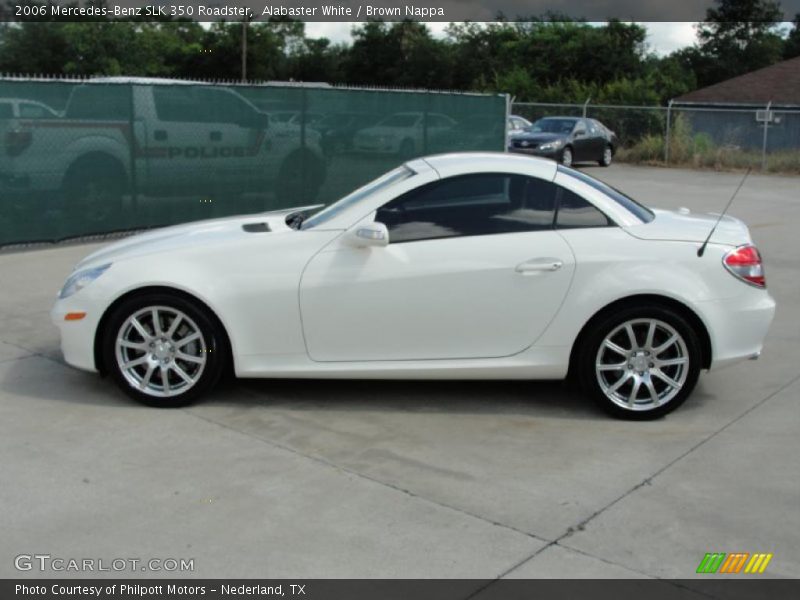 Alabaster White / Brown Nappa 2006 Mercedes-Benz SLK 350 Roadster