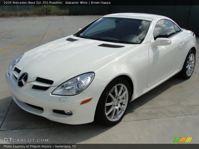 Alabaster White / Brown Nappa 2006 Mercedes-Benz SLK 350 Roadster