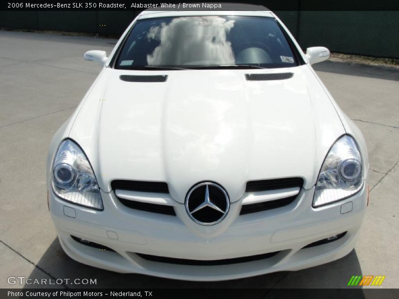 Alabaster White / Brown Nappa 2006 Mercedes-Benz SLK 350 Roadster