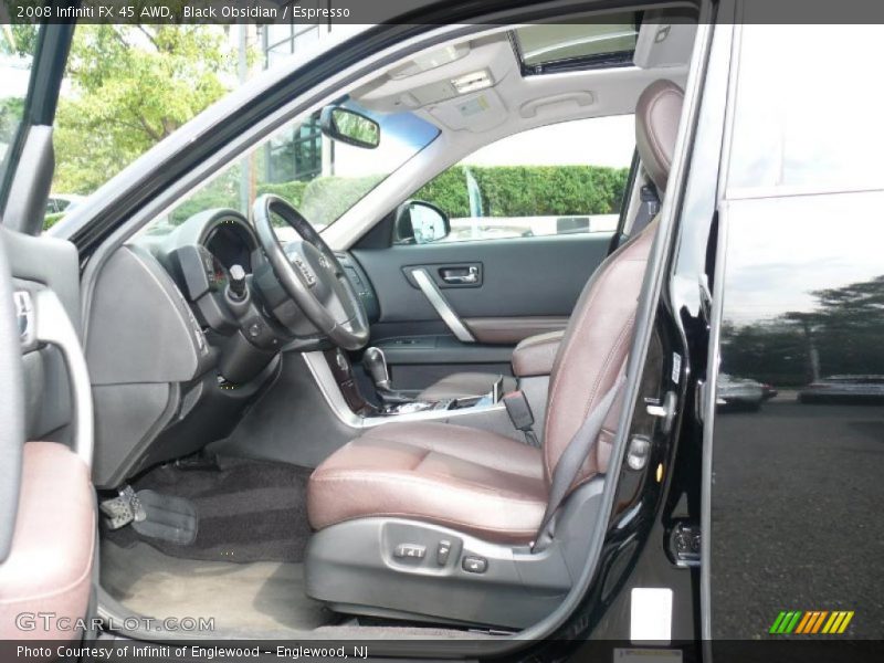 Black Obsidian / Espresso 2008 Infiniti FX 45 AWD