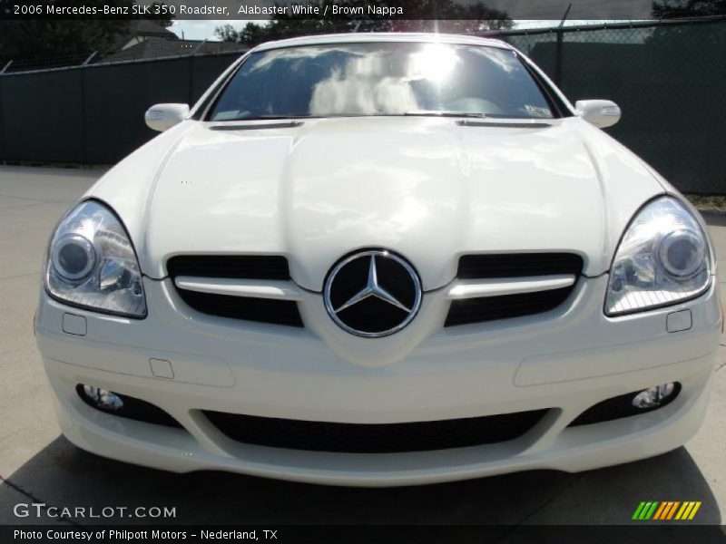 Alabaster White / Brown Nappa 2006 Mercedes-Benz SLK 350 Roadster