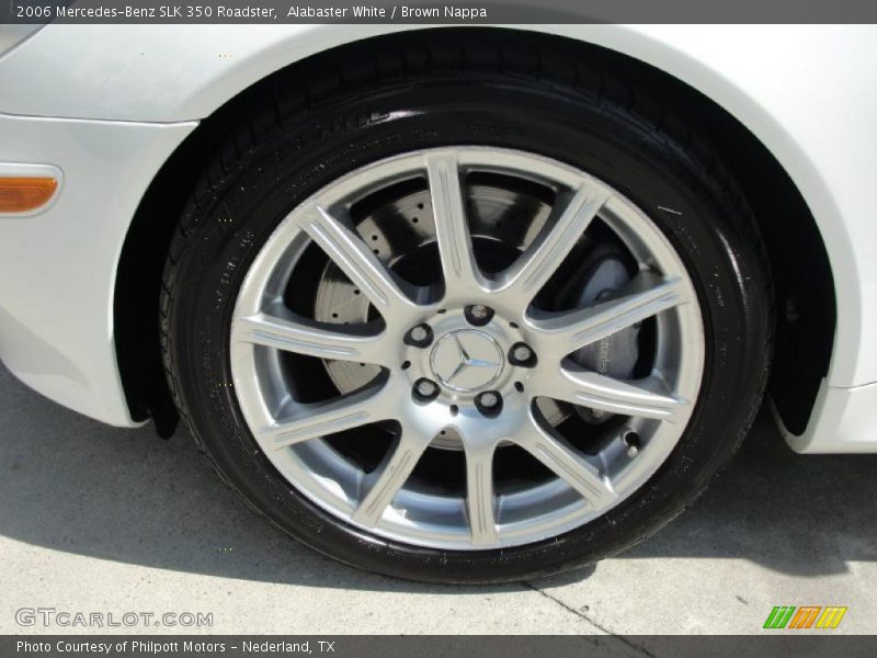 Alabaster White / Brown Nappa 2006 Mercedes-Benz SLK 350 Roadster