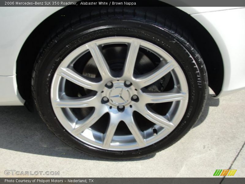 Alabaster White / Brown Nappa 2006 Mercedes-Benz SLK 350 Roadster