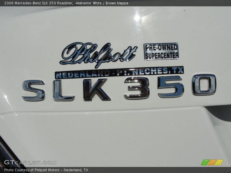 Alabaster White / Brown Nappa 2006 Mercedes-Benz SLK 350 Roadster