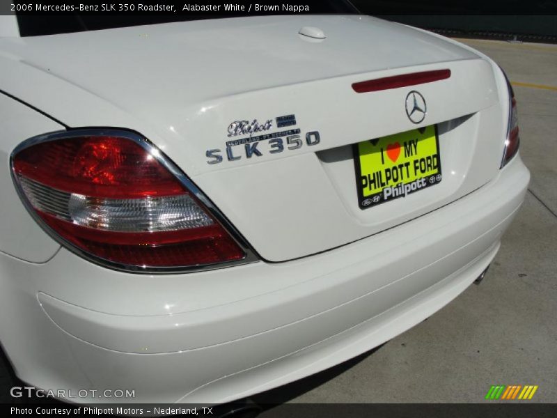 Alabaster White / Brown Nappa 2006 Mercedes-Benz SLK 350 Roadster
