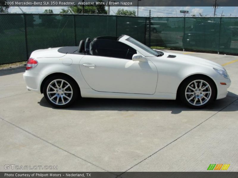 Alabaster White / Brown Nappa 2006 Mercedes-Benz SLK 350 Roadster