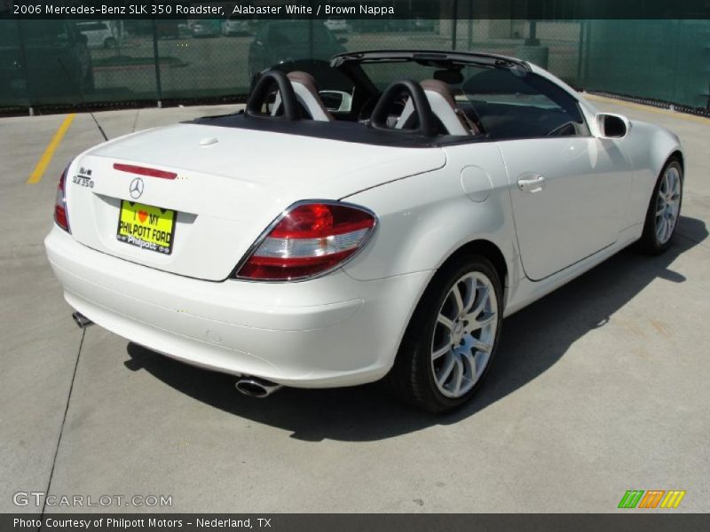 Alabaster White / Brown Nappa 2006 Mercedes-Benz SLK 350 Roadster