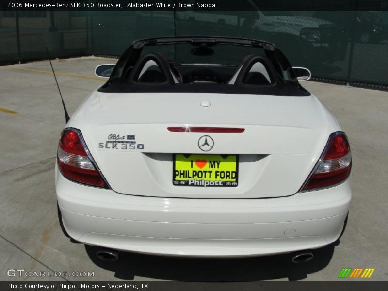 Alabaster White / Brown Nappa 2006 Mercedes-Benz SLK 350 Roadster