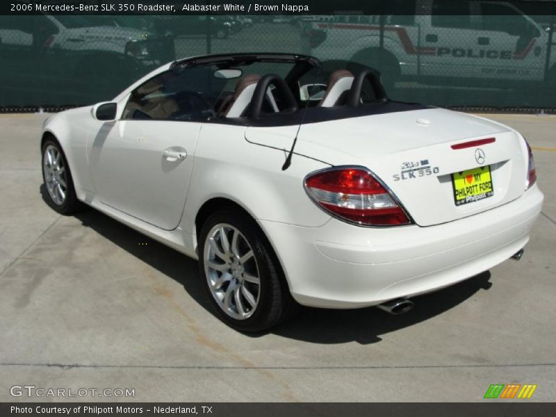 Alabaster White / Brown Nappa 2006 Mercedes-Benz SLK 350 Roadster