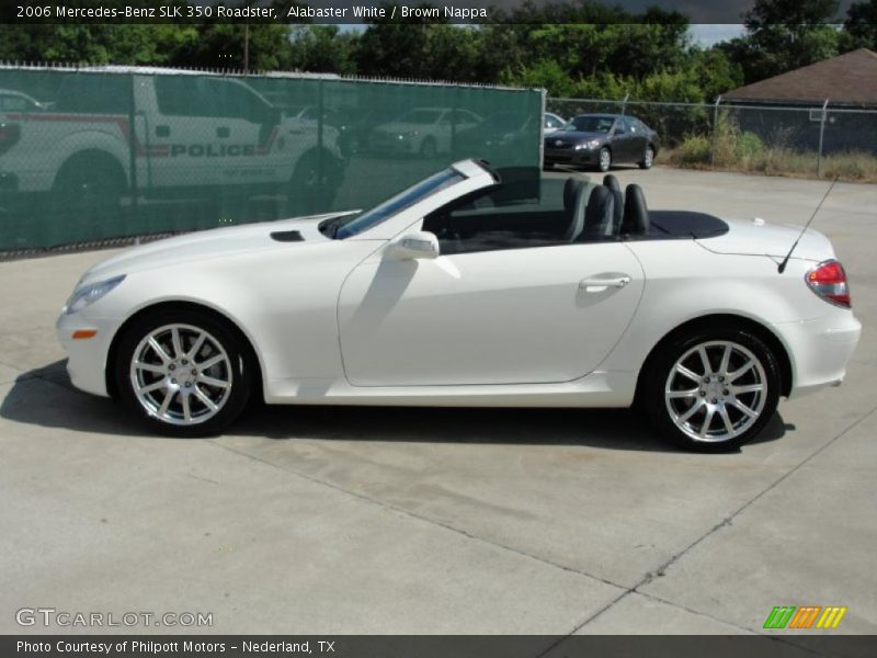 Alabaster White / Brown Nappa 2006 Mercedes-Benz SLK 350 Roadster