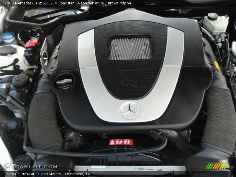 Alabaster White / Brown Nappa 2006 Mercedes-Benz SLK 350 Roadster