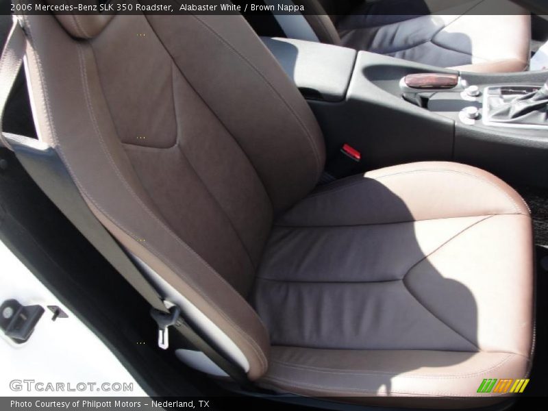 Alabaster White / Brown Nappa 2006 Mercedes-Benz SLK 350 Roadster