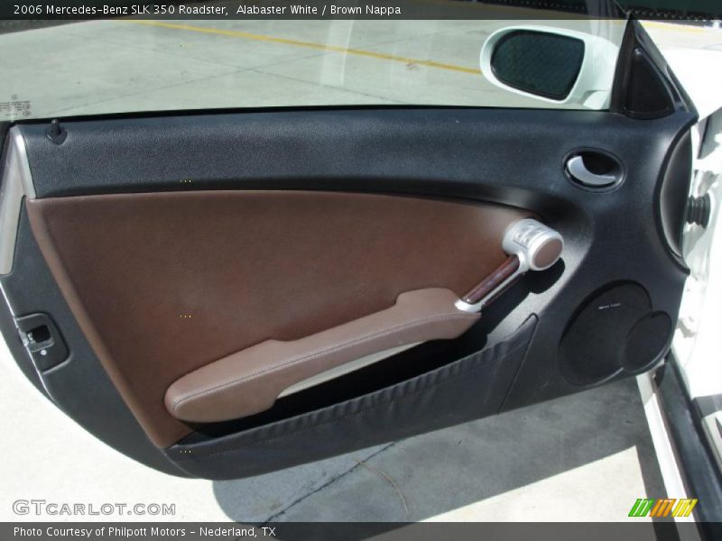 Alabaster White / Brown Nappa 2006 Mercedes-Benz SLK 350 Roadster