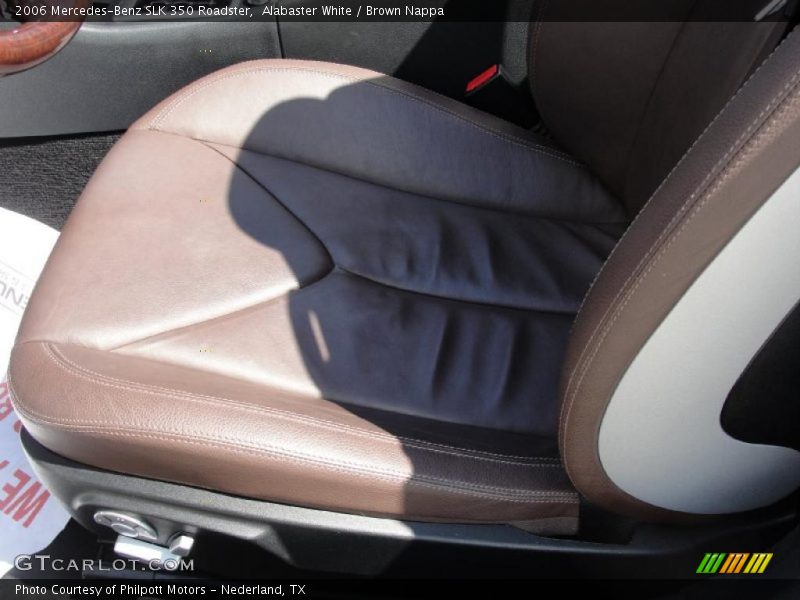 Alabaster White / Brown Nappa 2006 Mercedes-Benz SLK 350 Roadster