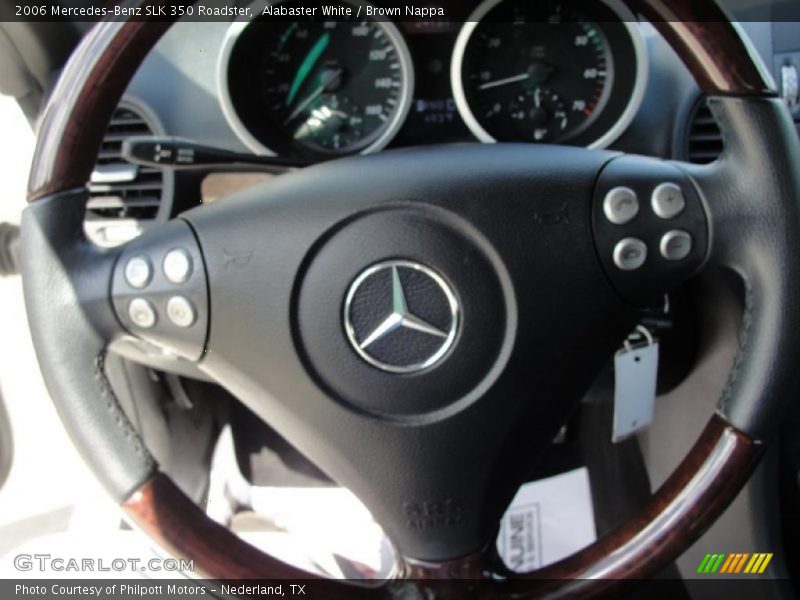 Alabaster White / Brown Nappa 2006 Mercedes-Benz SLK 350 Roadster