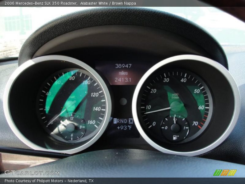 Alabaster White / Brown Nappa 2006 Mercedes-Benz SLK 350 Roadster