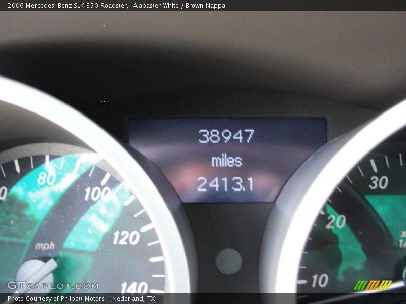 Alabaster White / Brown Nappa 2006 Mercedes-Benz SLK 350 Roadster