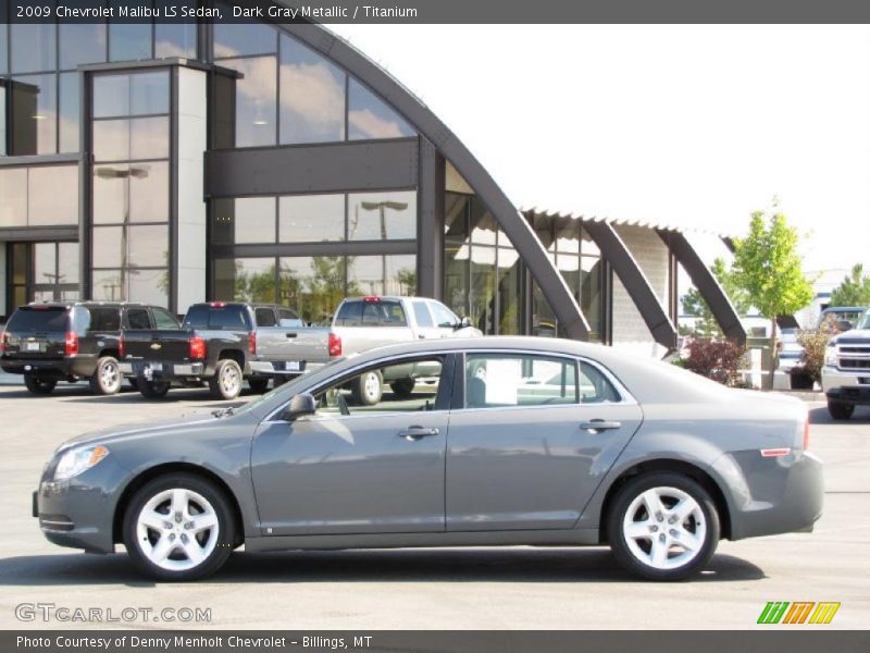 Dark Gray Metallic / Titanium 2009 Chevrolet Malibu LS Sedan
