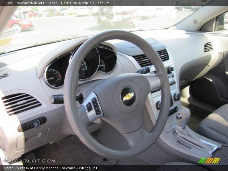 Dark Gray Metallic / Titanium 2009 Chevrolet Malibu LS Sedan