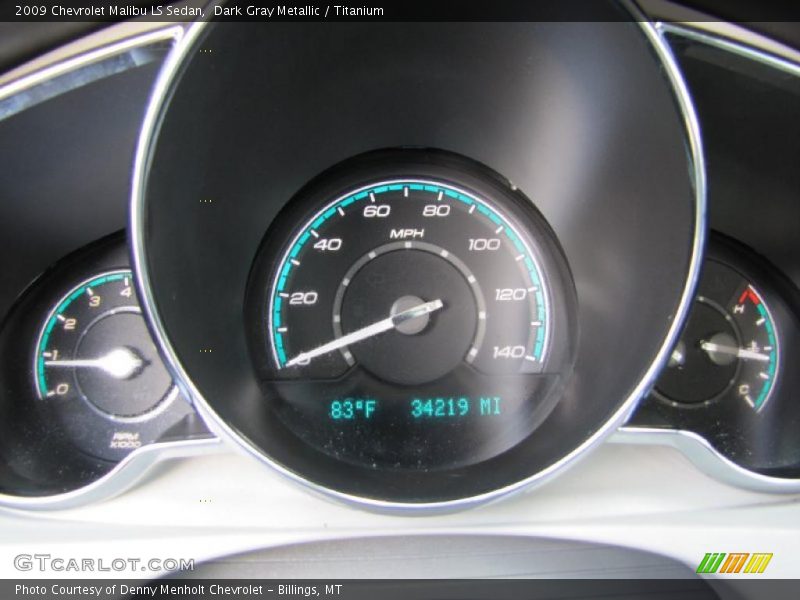 Dark Gray Metallic / Titanium 2009 Chevrolet Malibu LS Sedan