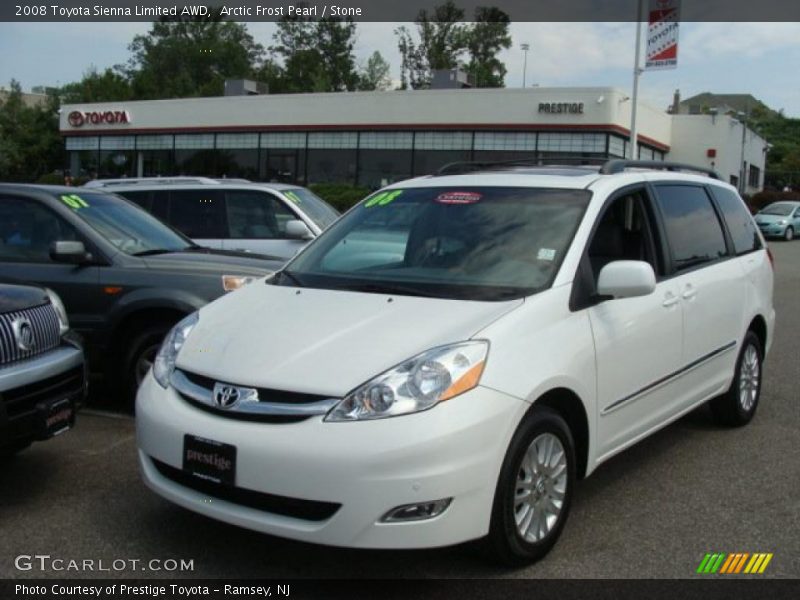 Arctic Frost Pearl / Stone 2008 Toyota Sienna Limited AWD