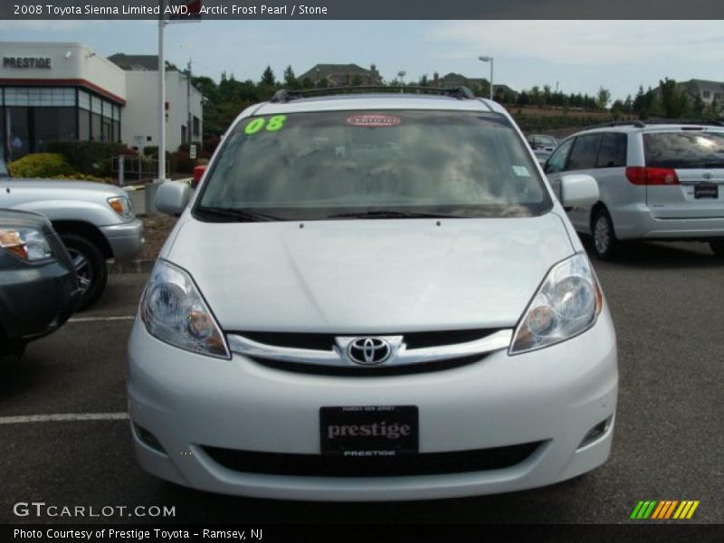 Arctic Frost Pearl / Stone 2008 Toyota Sienna Limited AWD