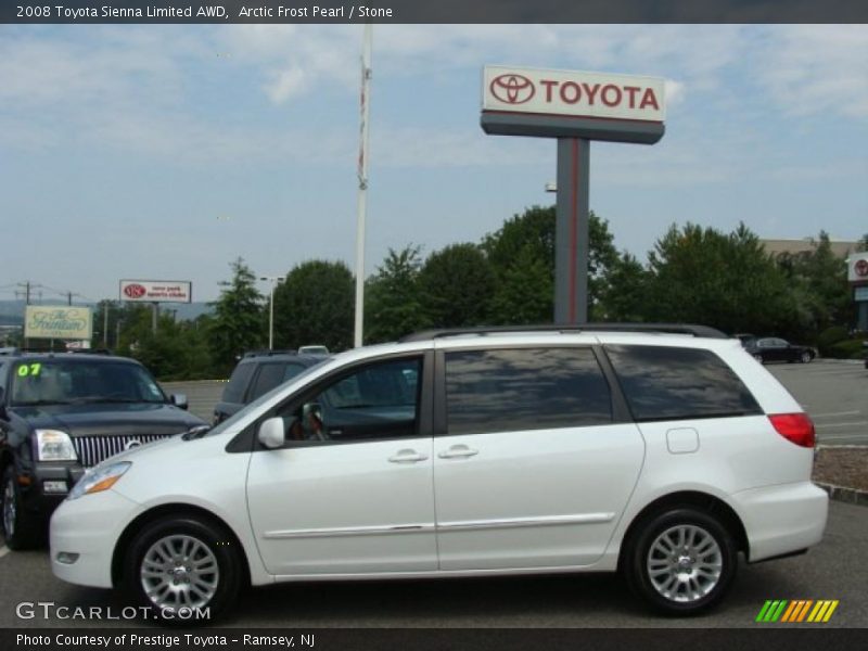 Arctic Frost Pearl / Stone 2008 Toyota Sienna Limited AWD