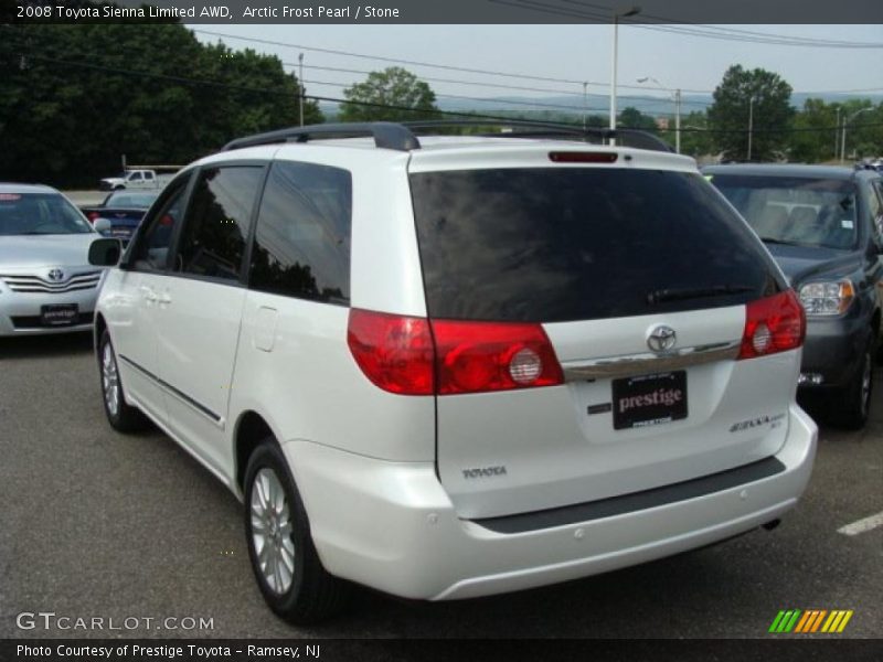 Arctic Frost Pearl / Stone 2008 Toyota Sienna Limited AWD