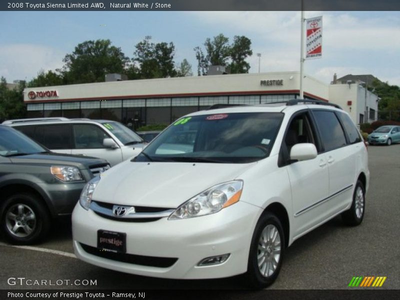 Natural White / Stone 2008 Toyota Sienna Limited AWD