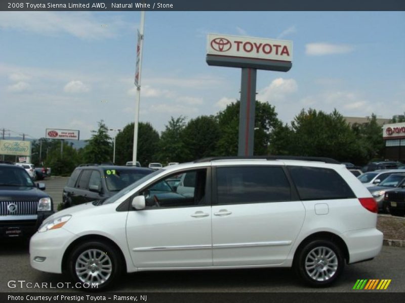 Natural White / Stone 2008 Toyota Sienna Limited AWD