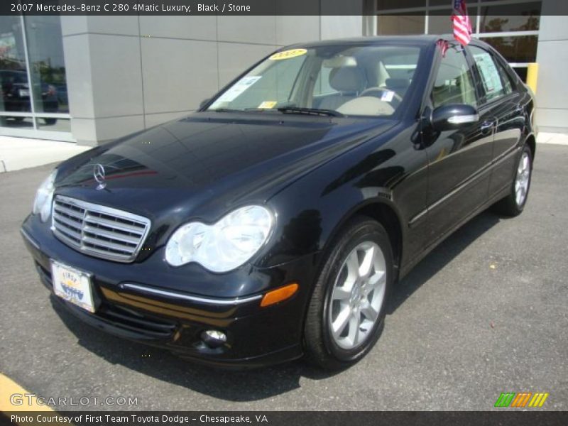 Black / Stone 2007 Mercedes-Benz C 280 4Matic Luxury