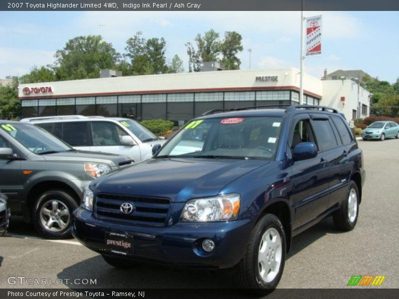 Indigo Ink Pearl / Ash Gray 2007 Toyota Highlander Limited 4WD