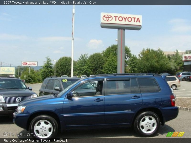 Indigo Ink Pearl / Ash Gray 2007 Toyota Highlander Limited 4WD
