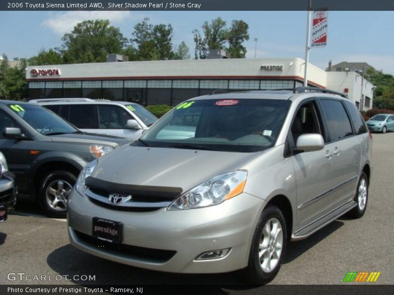 Silver Shadow Pearl / Stone Gray 2006 Toyota Sienna Limited AWD