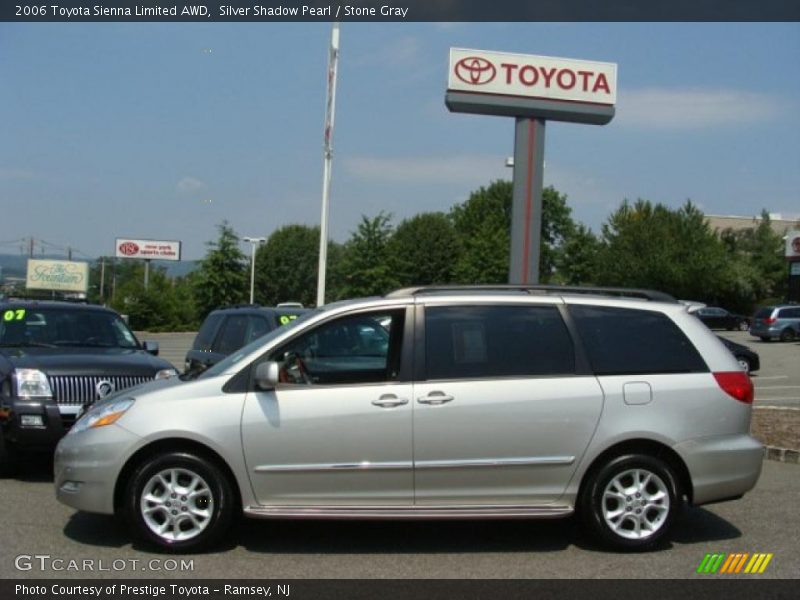 Silver Shadow Pearl / Stone Gray 2006 Toyota Sienna Limited AWD