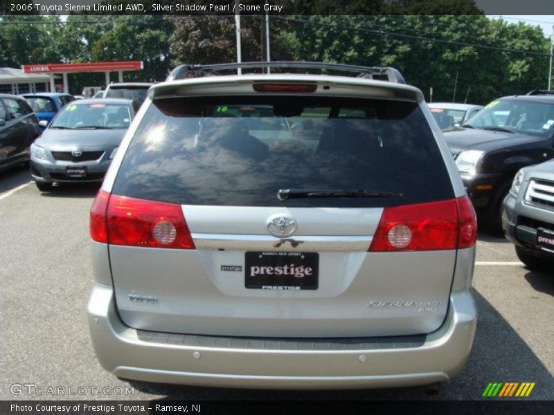 Silver Shadow Pearl / Stone Gray 2006 Toyota Sienna Limited AWD