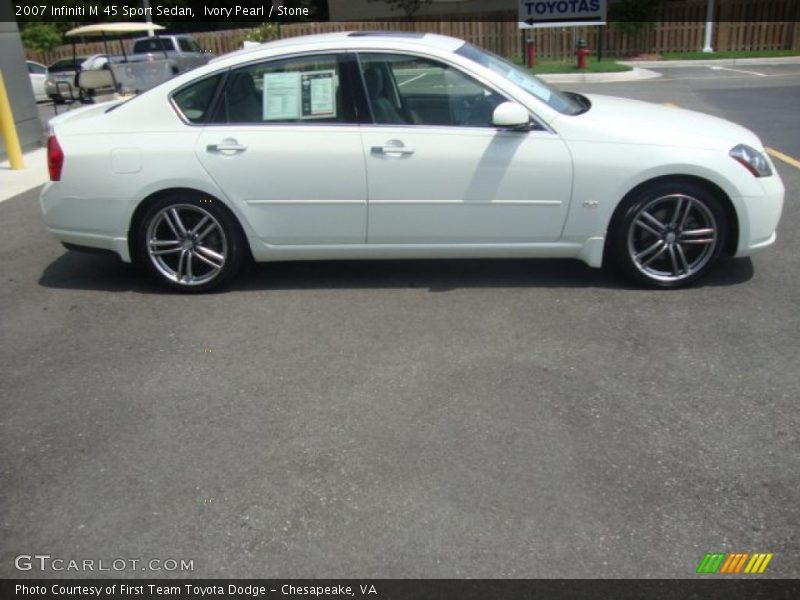 Ivory Pearl / Stone 2007 Infiniti M 45 Sport Sedan