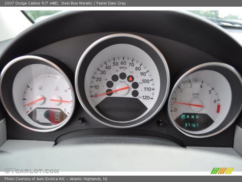 Steel Blue Metallic / Pastel Slate Gray 2007 Dodge Caliber R/T AWD