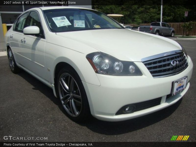 Ivory Pearl / Stone 2007 Infiniti M 45 Sport Sedan