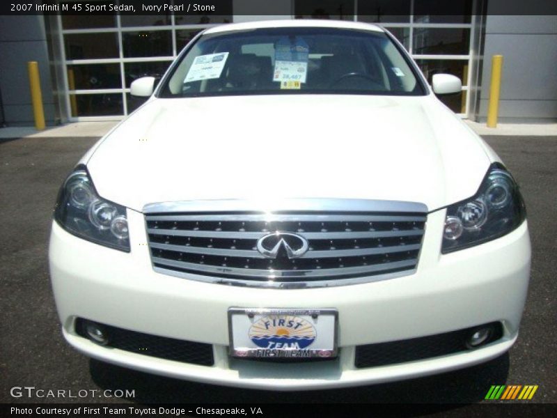 Ivory Pearl / Stone 2007 Infiniti M 45 Sport Sedan