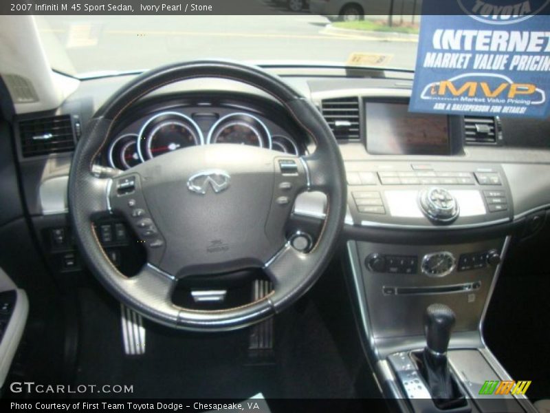 Ivory Pearl / Stone 2007 Infiniti M 45 Sport Sedan