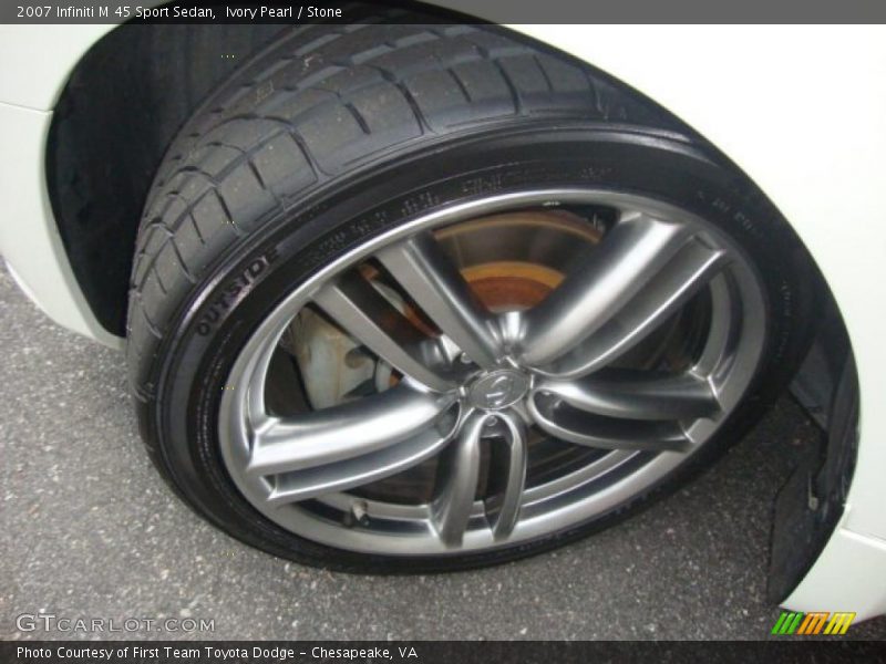 Ivory Pearl / Stone 2007 Infiniti M 45 Sport Sedan