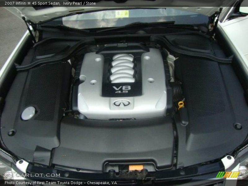 Ivory Pearl / Stone 2007 Infiniti M 45 Sport Sedan